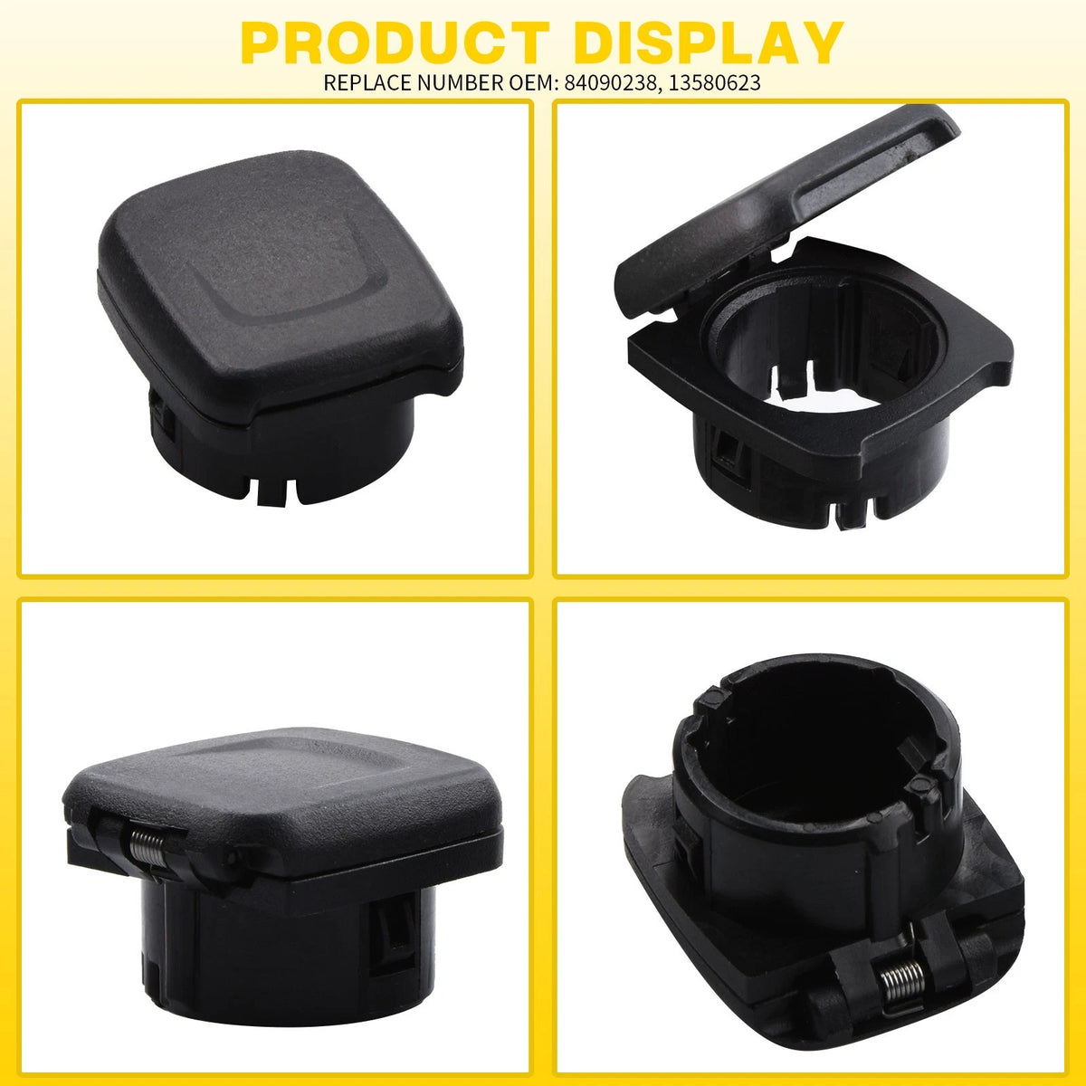 Console Power Outlet Cap Cover 2PCS Fit For GMC Terrain Canyon Sierra XT5 Pickup