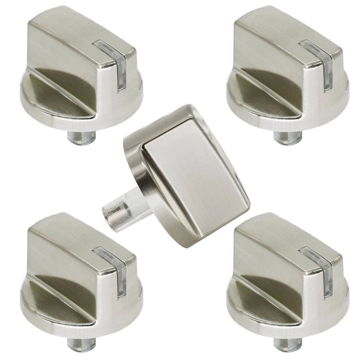 5 Pack AEZ73293801 Burner Control Knob Assembly Replacement, Silver