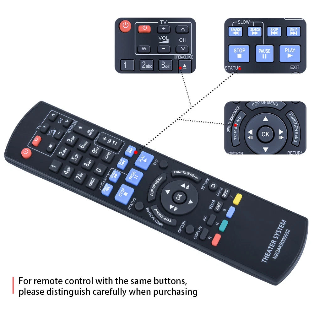 N2QAKB000082 For Panasonic Player Replace Remote Control DMP-BD85 DMPBD45