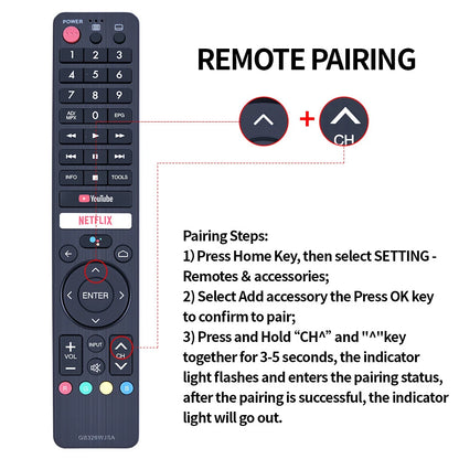 GB326WJSA Voice Remote Control For Sharp LCD TV 4T-C50BJ3T 4T-C60BJ1T