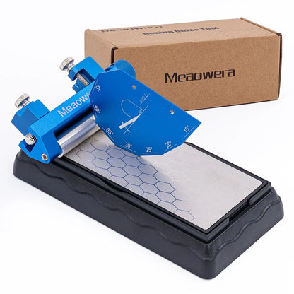 Chisel Sharpening Kit with 105*26*53mm, Blue Honing Guide and Stone