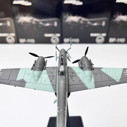 1/100 Diecast Alloy German Messerschmitt BF110 Fighter Model Souvenir Gift