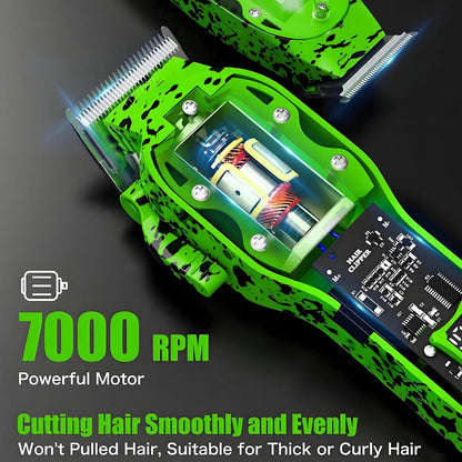 Hair Trimmer Kit for Men,Professional Barber Set Beard Green