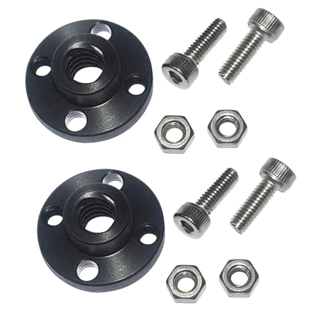 2-Pack 3D Printer Z Axis T8 Lead Screw POM Nut for pitch 2mm lead 8mm, black