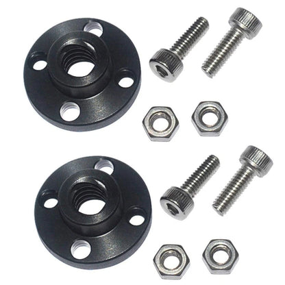 2-Pack 3D Printer Z Axis T8 Lead Screw POM Nut for pitch 2mm lead 8mm, black
