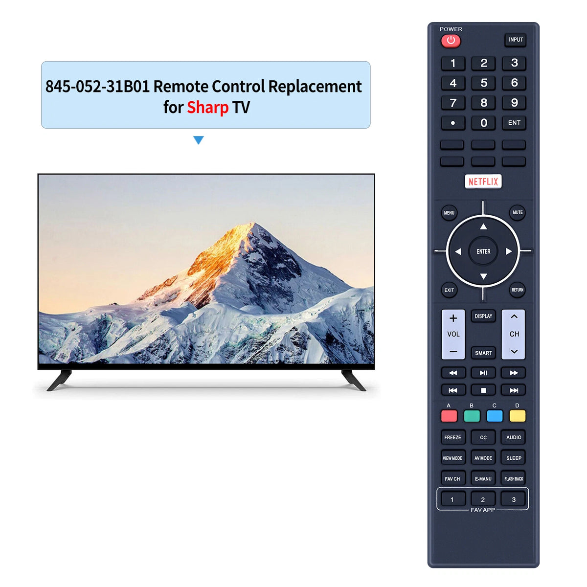 845-052-31B01 NQP84505231B01 Remote Control For Sharp TVs