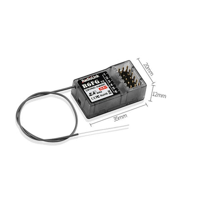 R6FG 2.4Ghz 6CH Gyro RC Receiver for RC6GS RC4GS RC4G T8FB Radiolink Transmitter