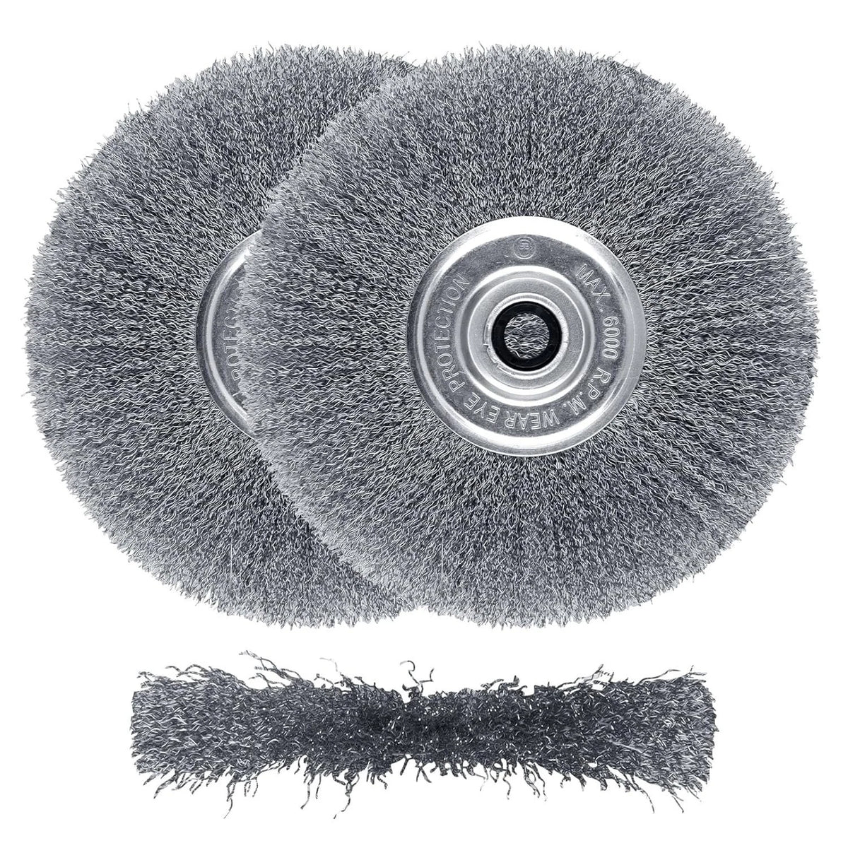 2Pcs 8 Inch Wire Wheel for Bench Grinder - ZORUNNA Brush Grinder,...