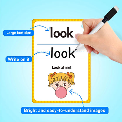 Edulok Sight Word Flash Cards Kindergarten, Small, Multicolor