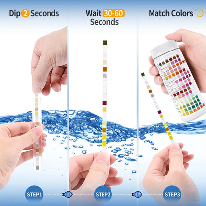 Umlecoa 16 in 1 Premium Water Test Kit - 125 Home Quality 16 IN 1