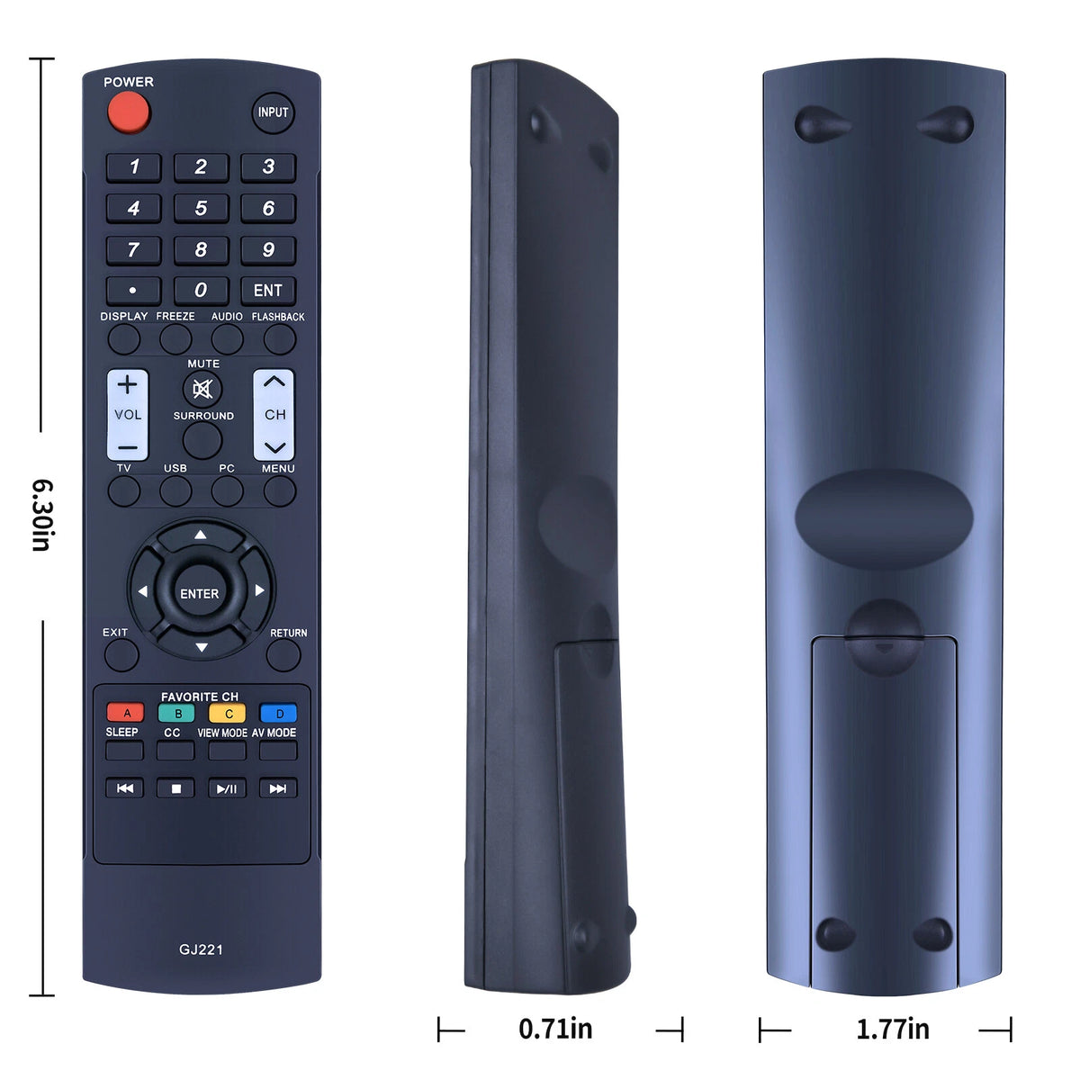 Replacement Remote Control For Sharp GJ221