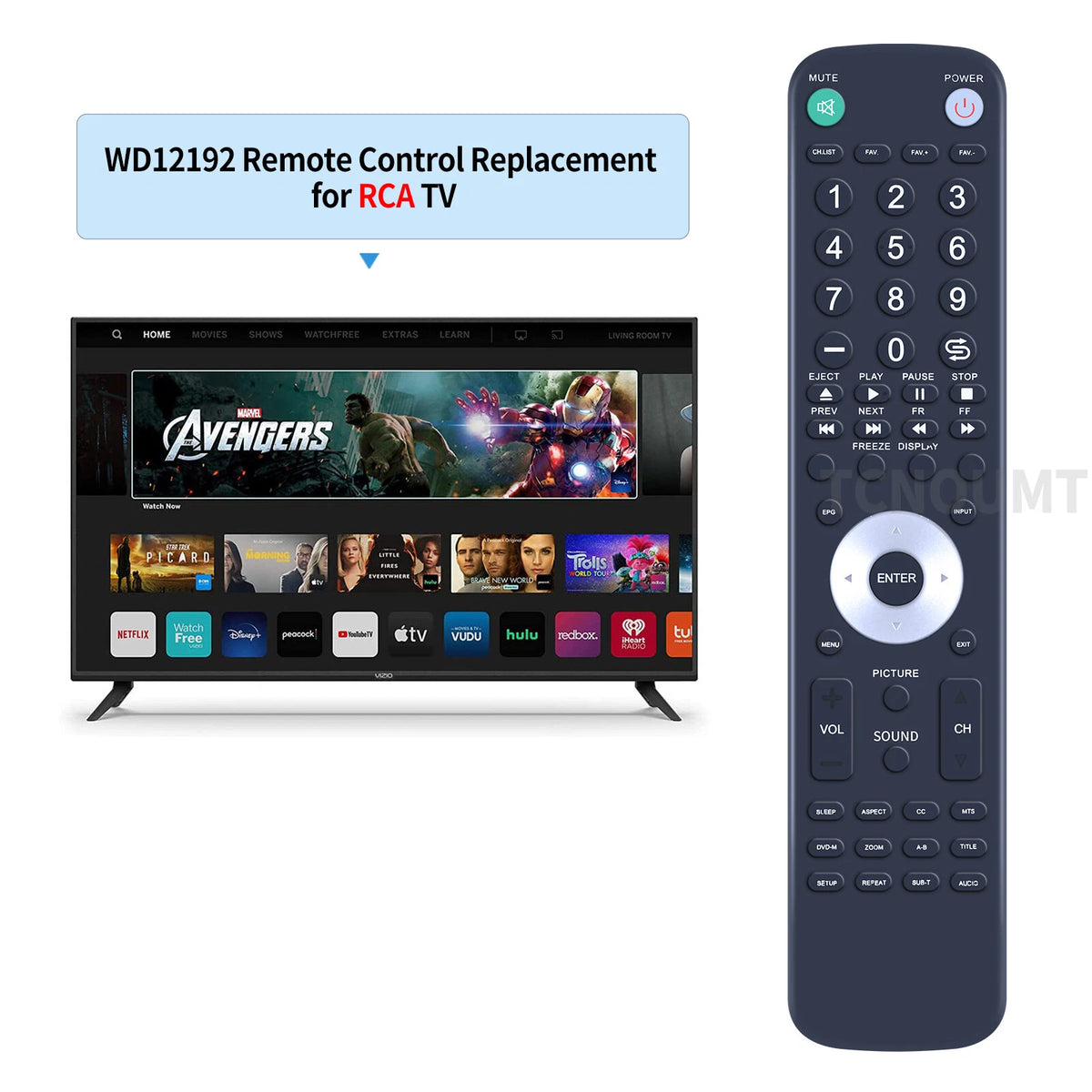 RE20QP80 Remote Control For RCA TV 26LA33RQ 32LB30RQ LED46C45RQ LED32B30RQ