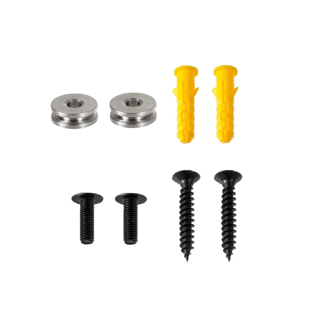 Soundbar Wall Mount Metal Hug Rings + Screws + Anchors, Sturdy Black