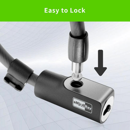 eMjollRay 4 Feet Scooter Lock - Anti Theft Cable with 4 Feet, Dark Grey