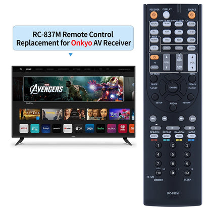 RC-837M Replace Remote For Onkyo AV Receiver TX-NR616S TX-NR616B TXNR616