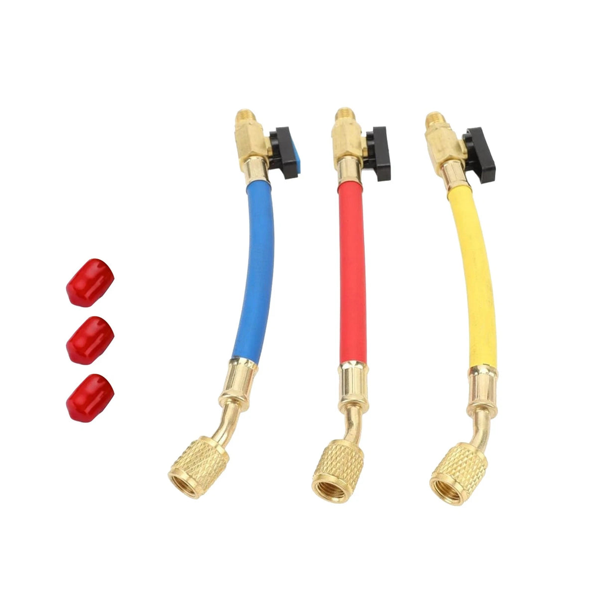 For R134A R410A Refrigerants 1/4" SAE Ball Valves Hose Great Compatibility