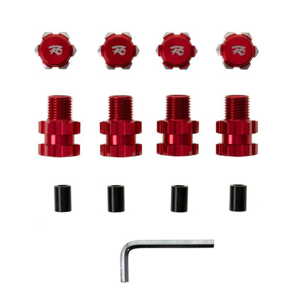 4Pcs Red 17mm Wheel Hex Hub Adapter 10mm Extension For Traxxas Maxx 1/10 RC Car-