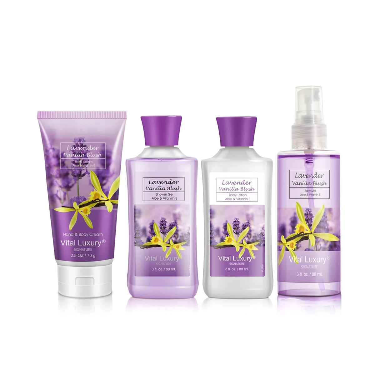 Vital Luxury Bath & Body Travel Kit - Lavender Vanilla Blush