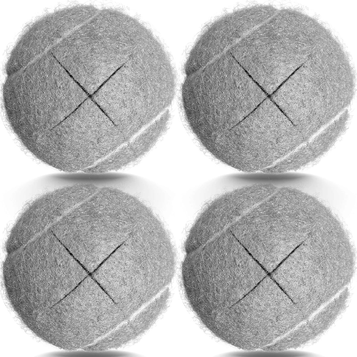 ZUJEAM Tennis Balls for Walkers, Pre Cut Walker Glide Gray-4PCS