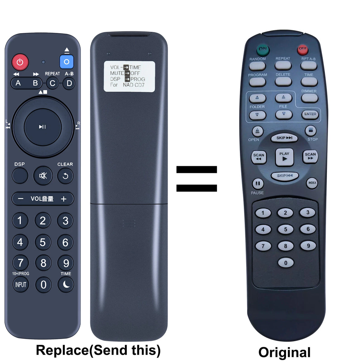Replacement Remote Control For NAD CD7 C-516BEE/C-515BEE CD Player