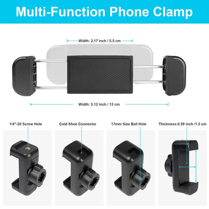 Wall Mount Phone Holder Drilling Base 3.5-7.5 inches (diagonal screen), Black