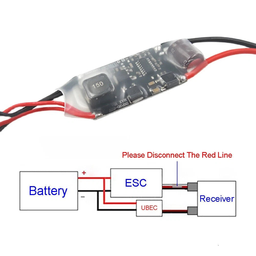 1Pc UBEC 5V 5A Mini BEC 2-12S Lipo DC-DC Voltage Converter Step Down Module