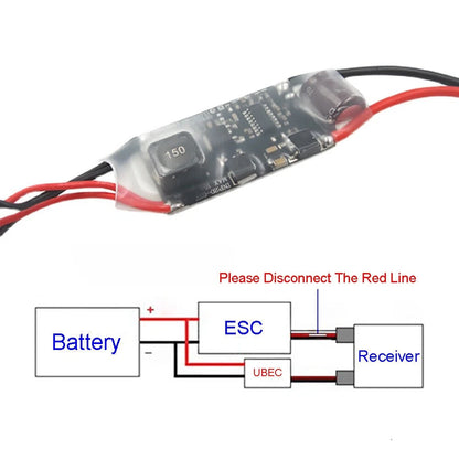 1Pc UBEC 5V 5A Mini BEC 2-12S Lipo DC-DC Voltage Converter Step Down Module