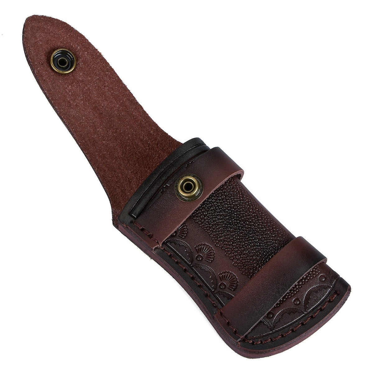 Leather 4'' Folding Knife Holder Sheath Leather Storage Pouch Belt Bag c