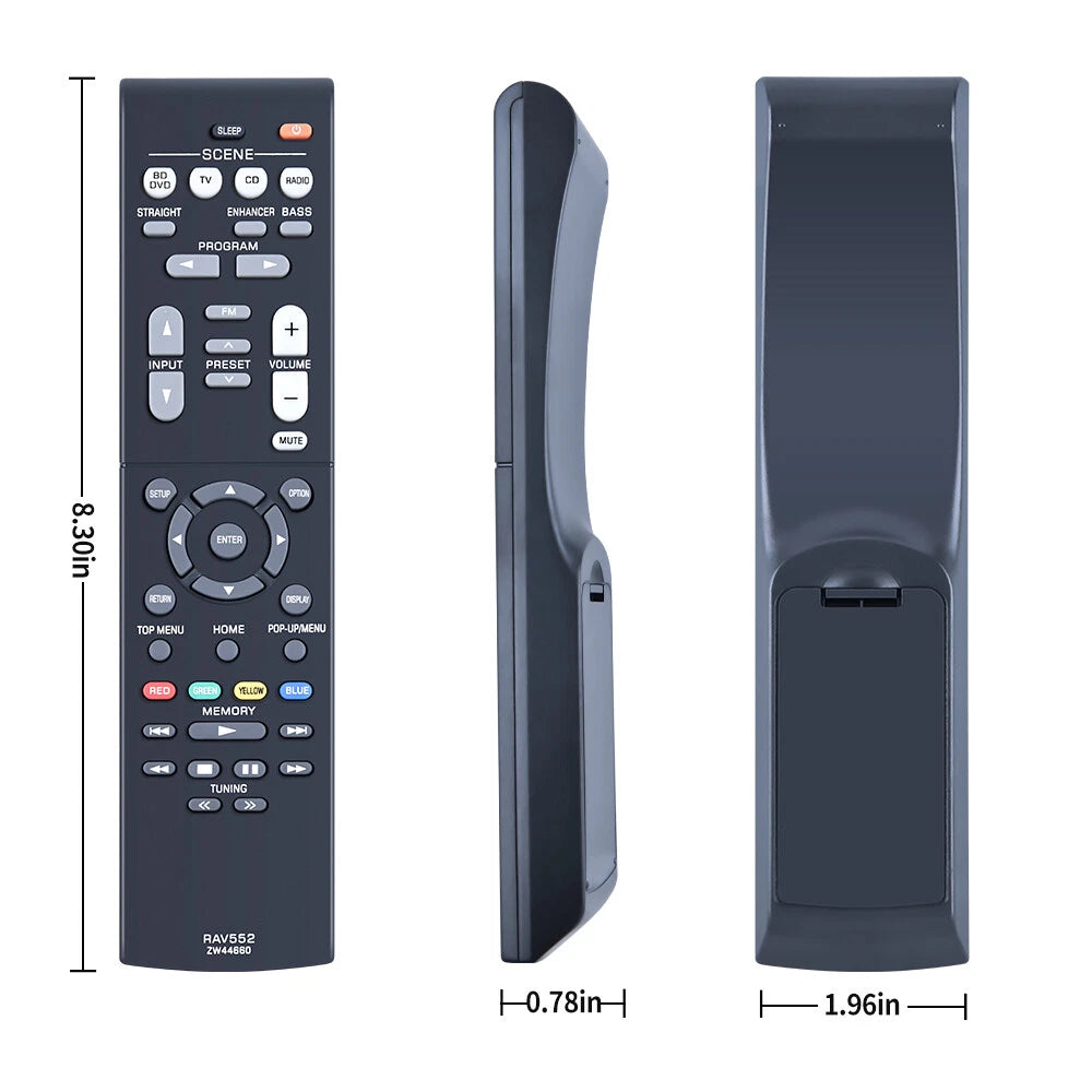 RAV552 Remote Control For Yamaha AV Receiver RX-V385 HTR-3072 RX-V381 HTR-3069