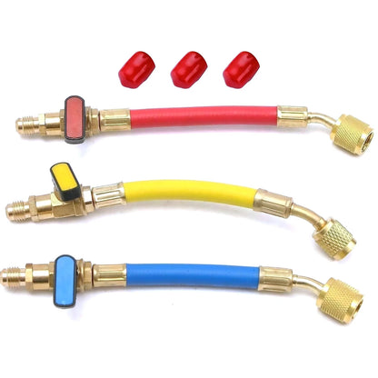 For R134A R410A Refrigerants 1/4" SAE Ball Valves Hose Great Compatibility