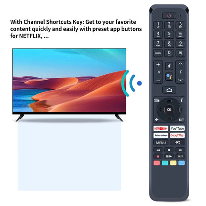 Replacement Remote Control For JVC LT-70VAQ7255 Android TV