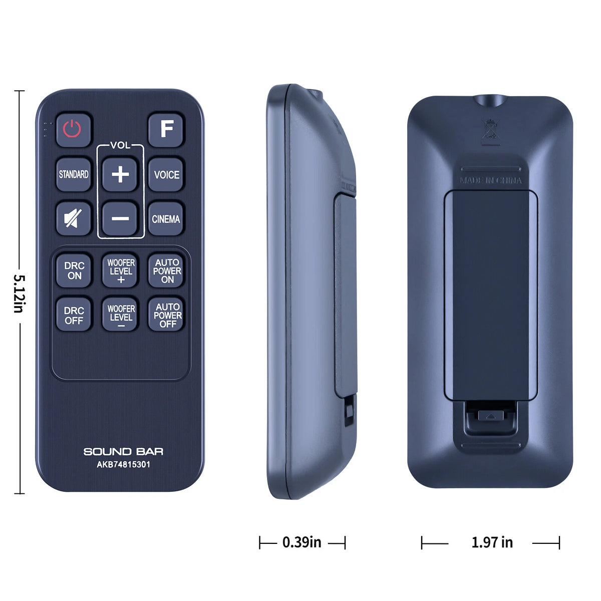 AKB74815301 Remote Control For LG Sound Bar S45A1-D LAS453B SH3B SPH3B-W