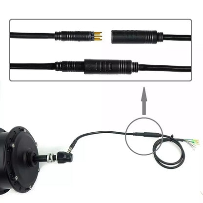 2pcs E-bike 9Pin Motor Extension Cable Male Cord For Wheel Hub Motors