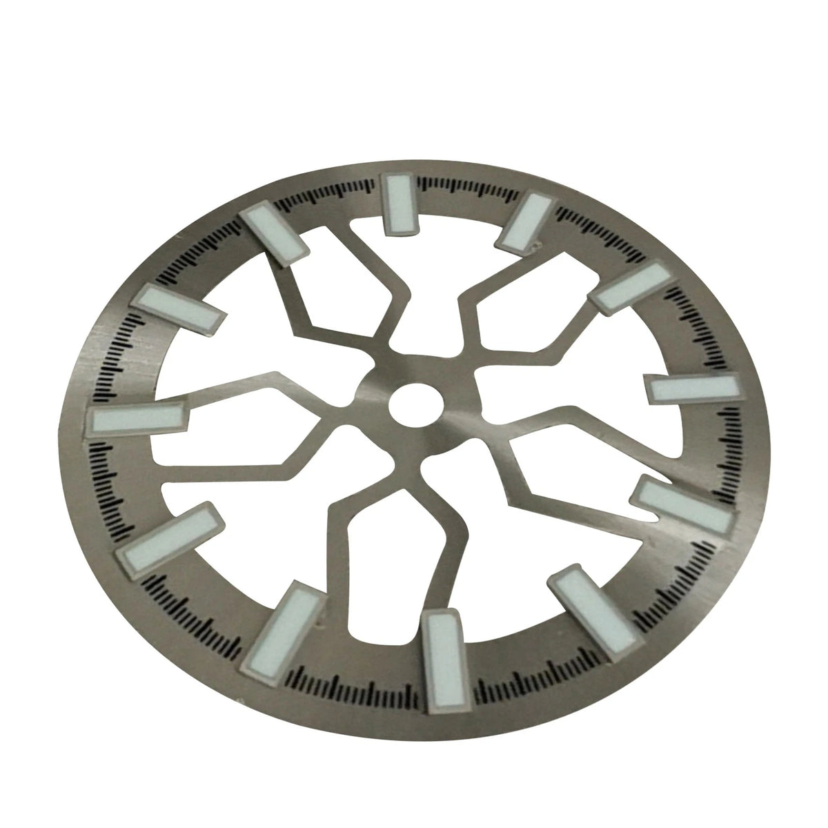 Grey 28.5mm Skeleton Watch Dial Green Luminous For NH70 Watch Movement Accessory