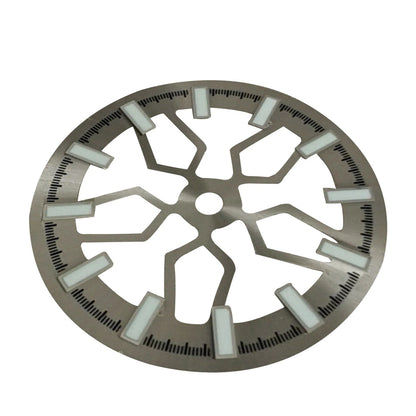 Grey 28.5mm Skeleton Watch Dial Green Luminous For NH70 Watch Movement Accessory