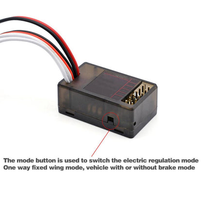 10A Brushed RC ESC 2s/3s Dual Way Brake LED Control for 1/28 1/24 RC Car Model d
