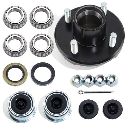 GREPSPUD 1 Set 4 on 4'' Trailer Hub 4x4'' Kit for 2000 lbs Axle - 1Set