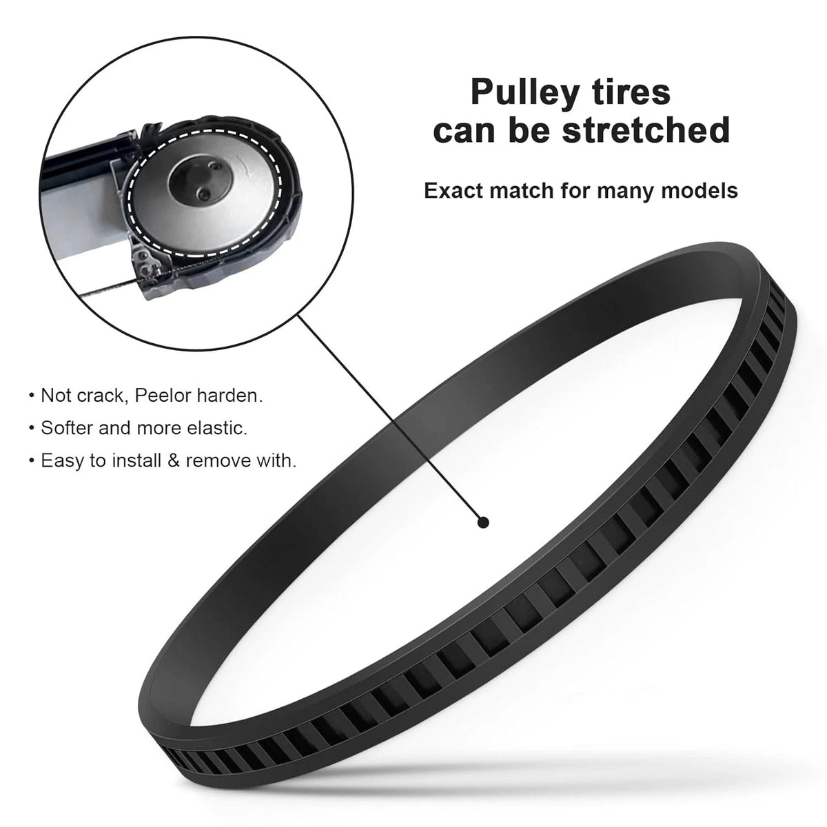 4 Pack 45-69-0010 Blade Pulley Tires Replacement for Deep Cut Band Saw Black