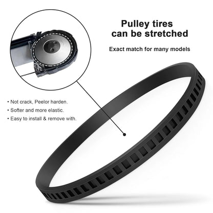 4 Pack 45-69-0010 Blade Pulley Tires Replacement for Deep Cut Band Saw Black