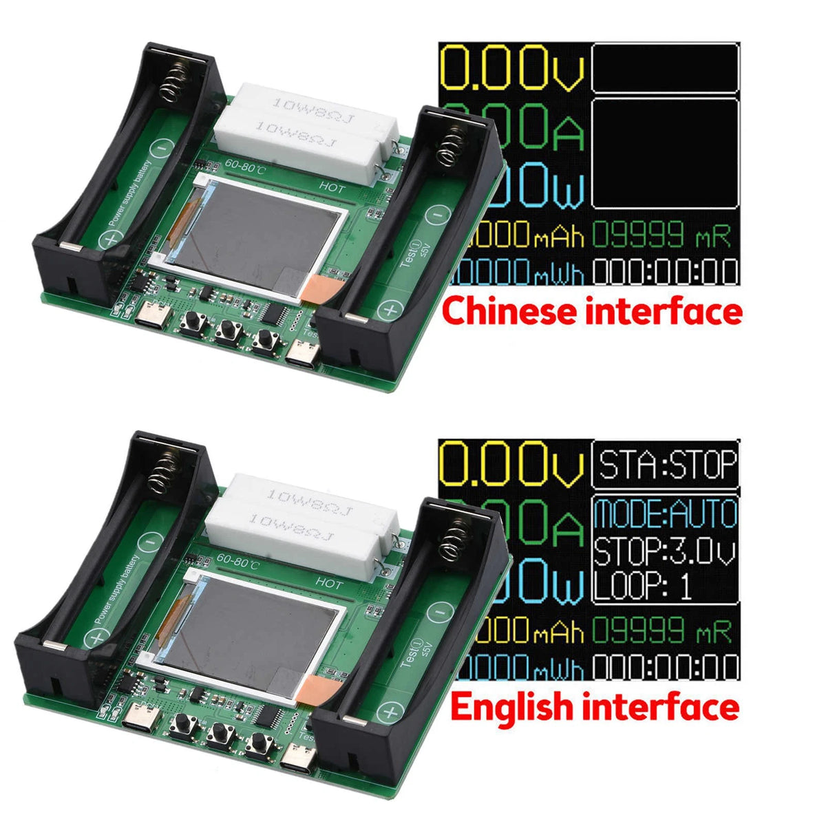 18650 Lithium Battery Capacity Tester Detection Auto Charge/Discharge Module