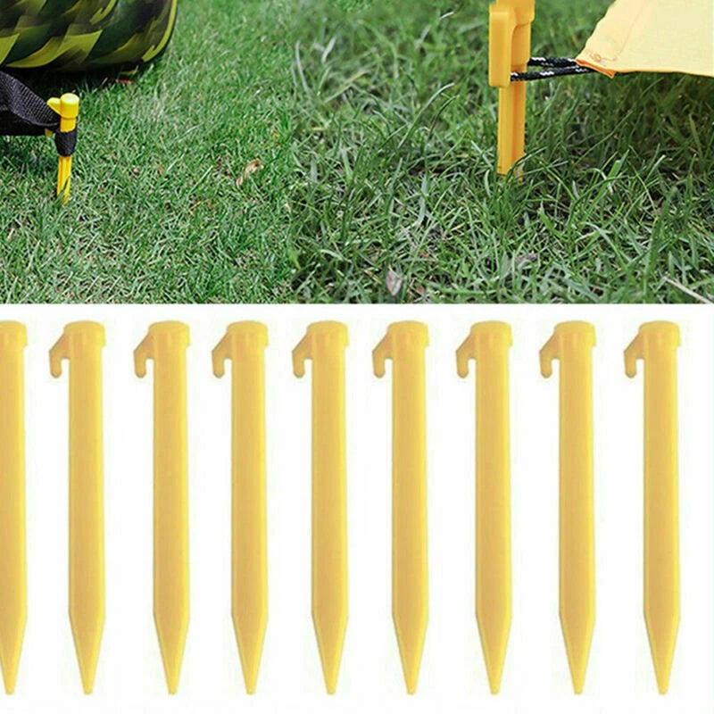 10Pcs Tent Ground Stakes Pegs Camping Soil Patio Gardening Heavy Duty Stake F