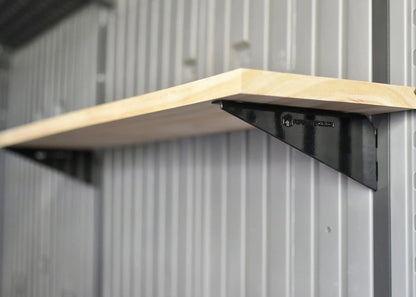 Pop's Parts Plus Lifetime Shed Shelf Brackets - Black Metal Railing