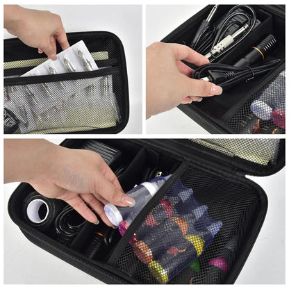 Tattoo Travel Case for Wormhole & Vidattx Gun Kits – Storage Black
