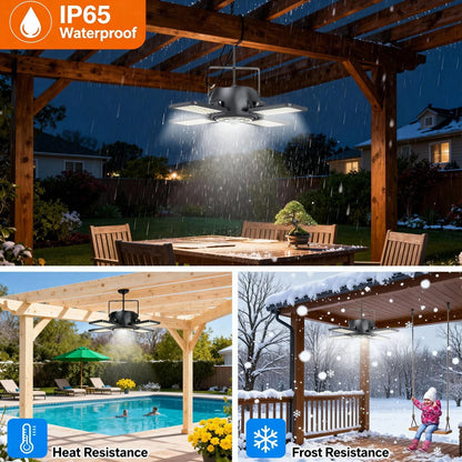 Latband Solar Shed Light Outdoor Indoor Upgrade 1200LM 174LED 4 and 1 Black