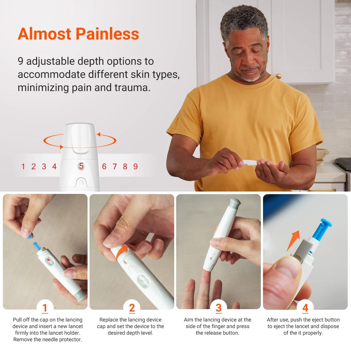 iHealth Gluco+ Wireless Smart Blood Glucose Monitor Kit with Free App, White