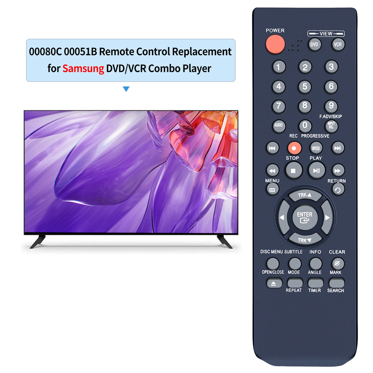 Replacement Remote Control For Samsung 00080C 00051B DVD Player