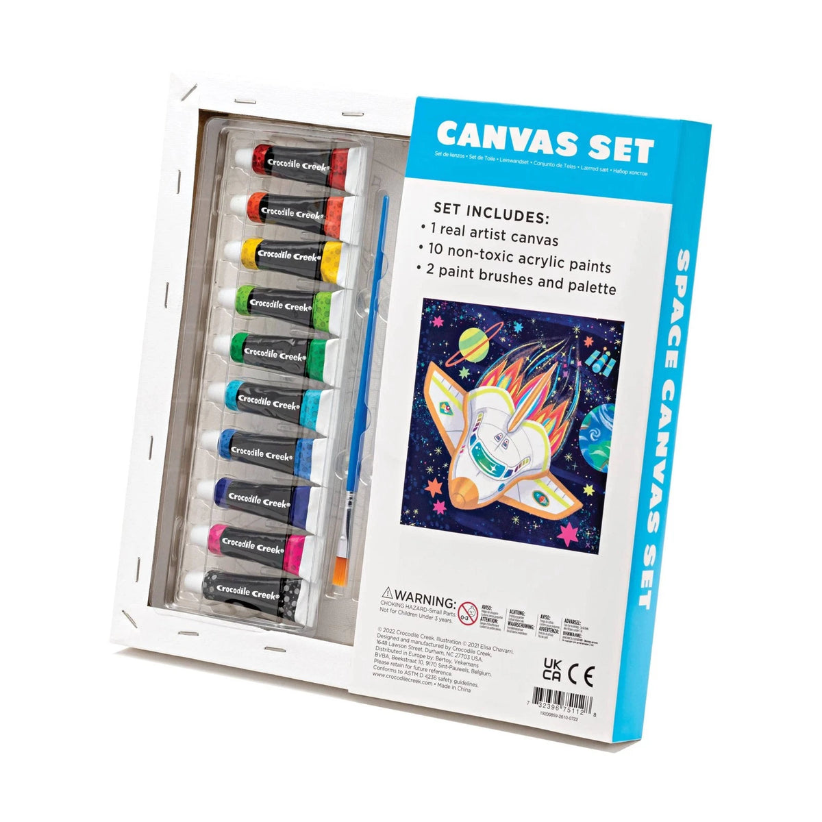 Crocodile Creek Space Canvas Art Kit - Acrylic Painting 1 EA, Rocket