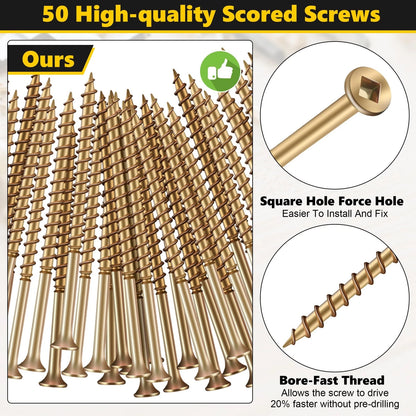 Dreyoo 100 Pcs Repair Floor Screws, Universal Screws for 3.031 inches