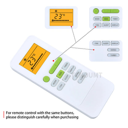 Remote Control For Daewoo Air Conditioner DSC-1285FL DSC-1285FLH DSC-F1201JLC-V