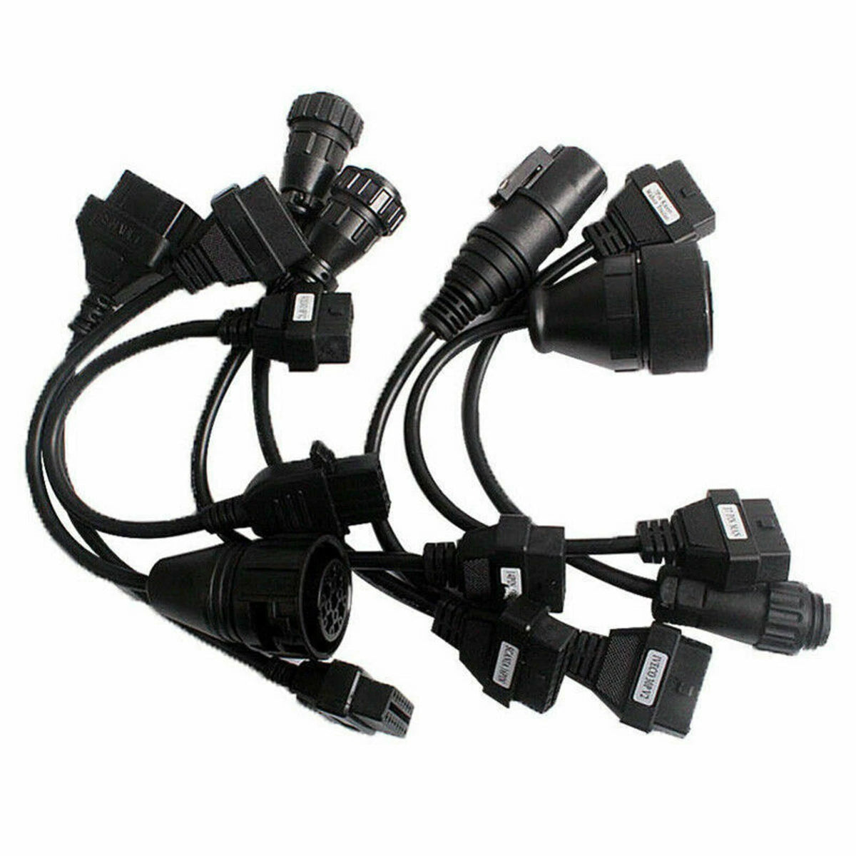 8 Pcs OBD2 OBDII Full Set Diagnostic Tool Adapter Truck Cables For CDP B9 C